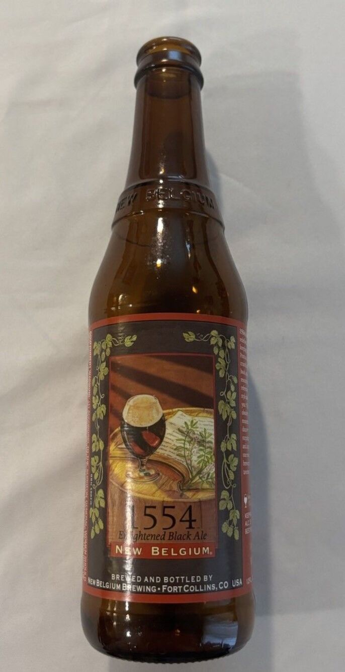New Belgium 1554 - Enlightened Black Ale Beer Bottle CO Ft Collins 2009